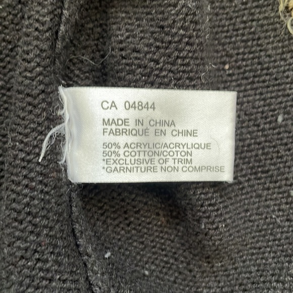 Grannycore cotton blend black cardigan with floral embroidery - Picture 7 of 9